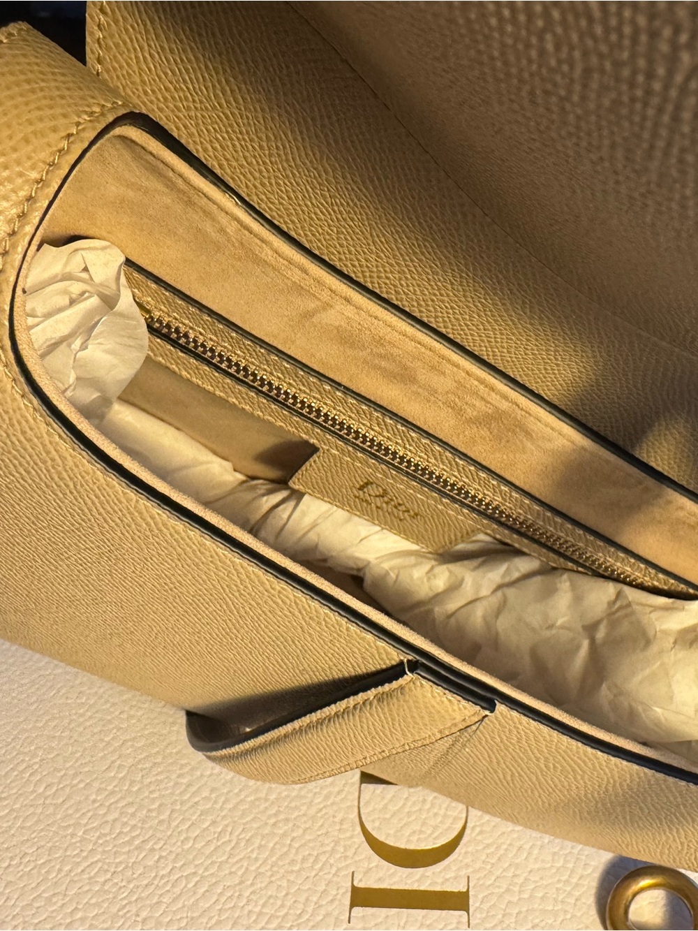 Dior Saddle Bag in Powder Beige with Gold Hardware - Picture 10 of 16